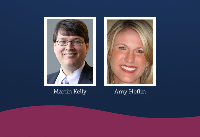 Image that features two headshots of FlexPoint curriculum development experts, Martin Kelly and Amy Heflin